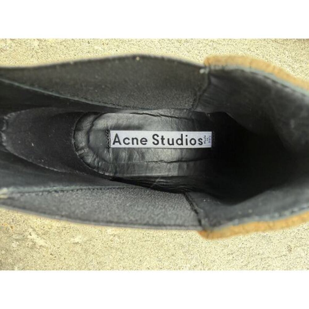 Acne Studios 7 | EU 38 Jensen Brown Suede Leather Ankle Chelsea Boot Pointed Toe - Picture 8 of 10